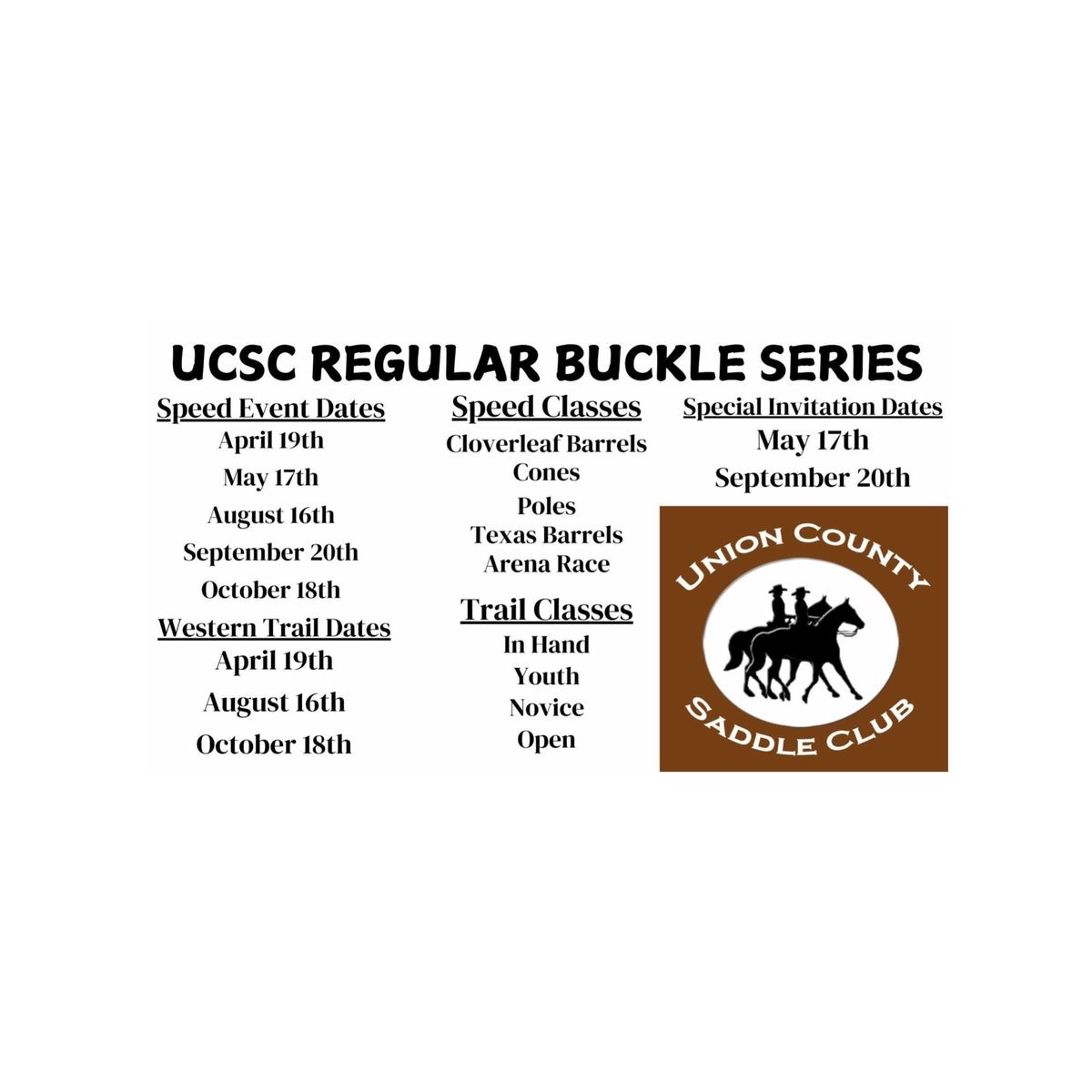 August 2025 UCSC Annual Buckle Series (Show #3)