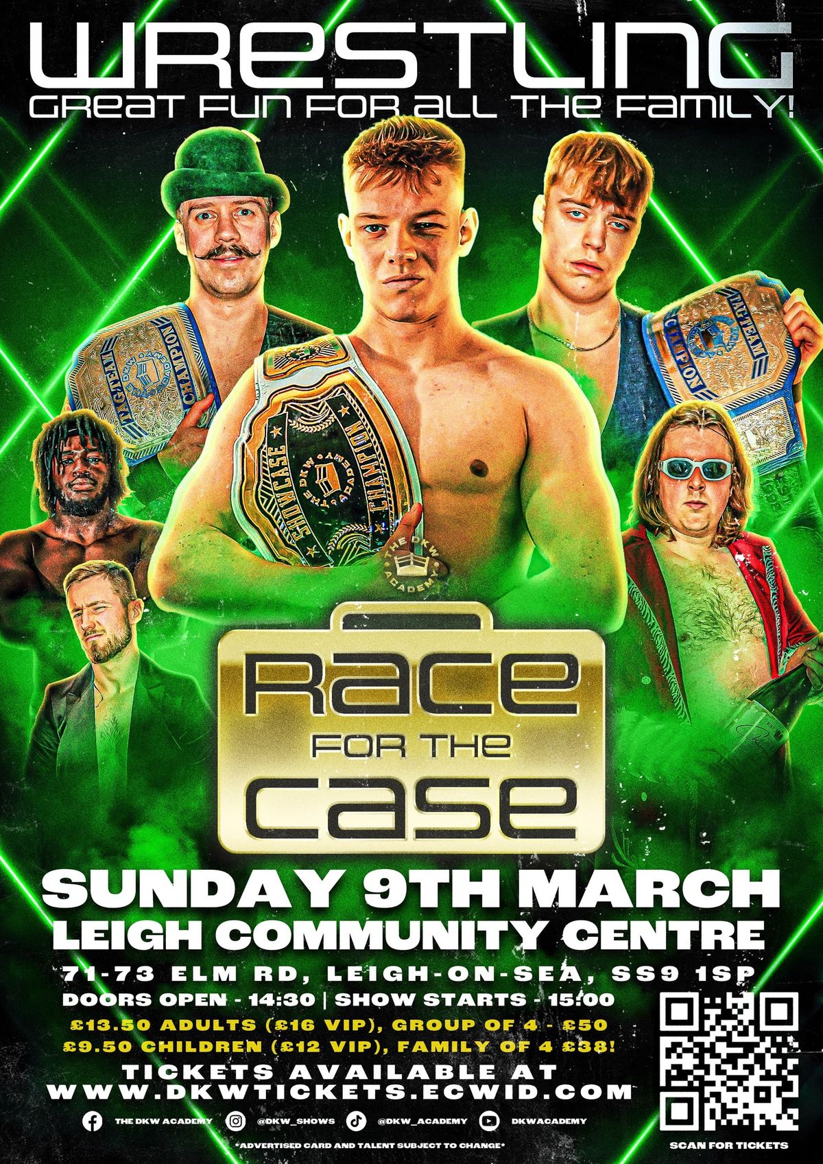 *LIVE PROFESSIONAL WRESTLING IN LEIGH-ON-SEA* The DKW Academy Presents: RACE FOR THE CASE