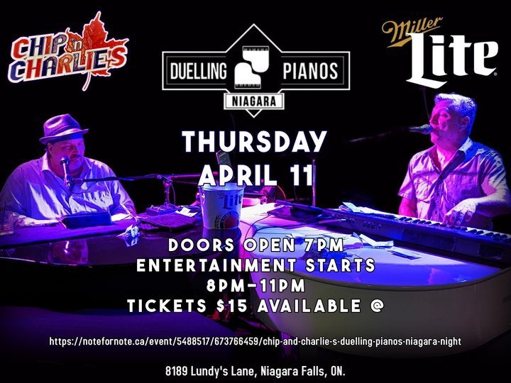 Chip and Charlie's Duelling Pianos Niagara night