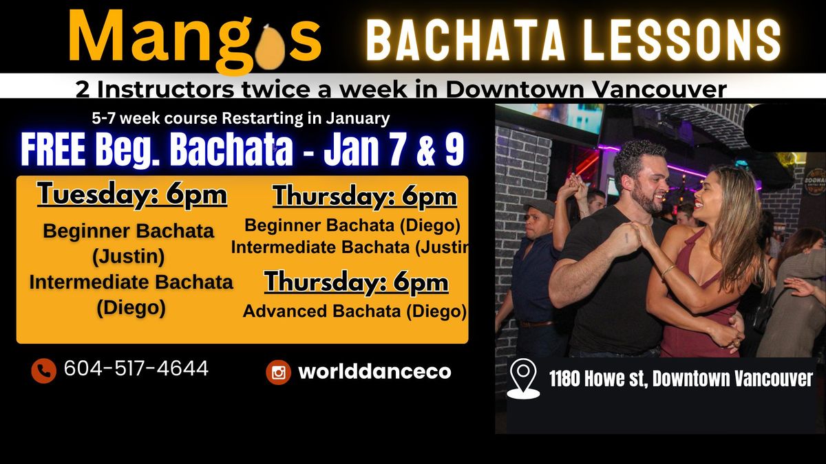 FREE Beginner Bachata At Mangos! at 6pm