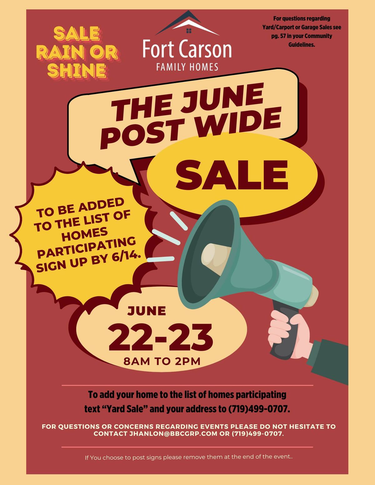 The June Post Wide Yard Sale