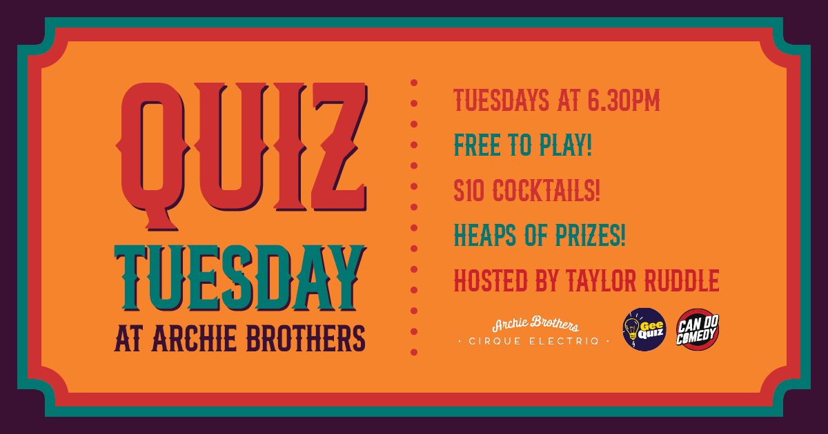 Quiz Tuesday @ Archie Brothers (Holey Moley)