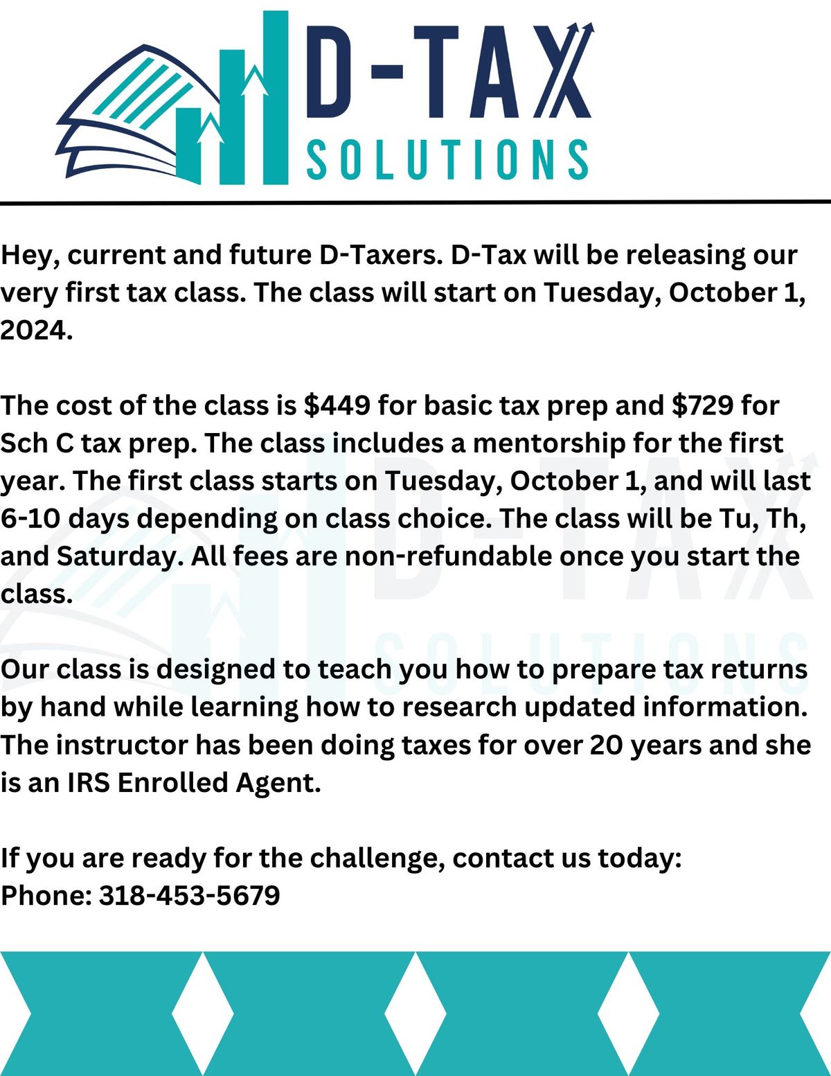 Tax Preparation Class