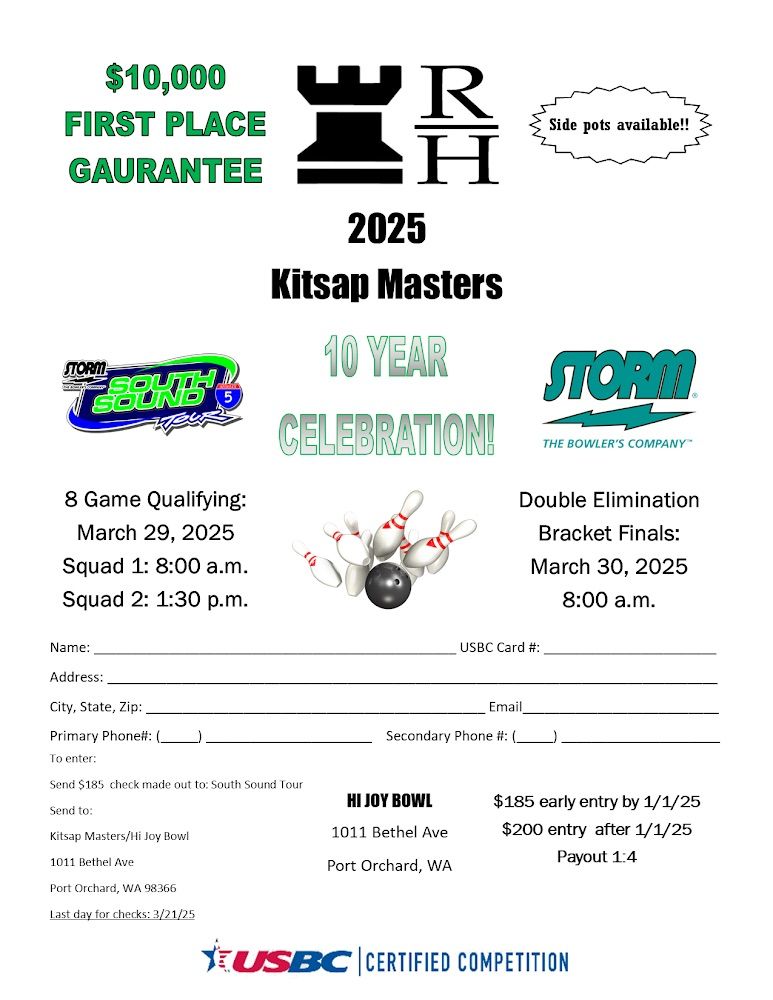 Richmond - Hill: 2025 Kitsap Masters 10 Year Celebration