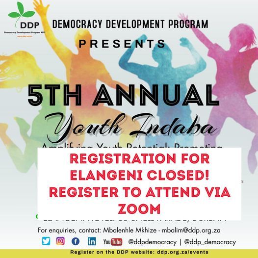 YOUTH INDABA- Physical Registration closed