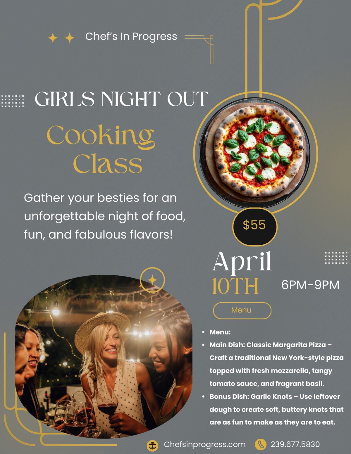 GIRLS NIGHT "The New York Slice" Margarita Pizza Masterclass