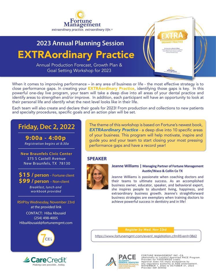 Annual Planning 2023, New Braunfels Civic/Convention Center, 2 December