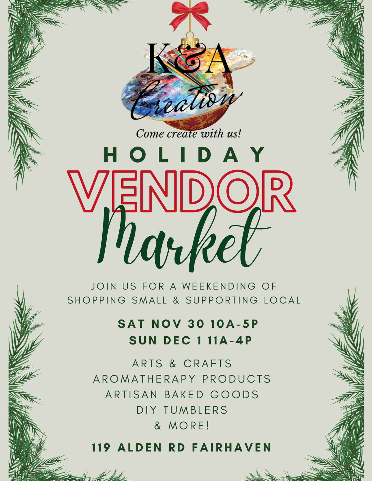 Black Friday Weekend: Holiday Vendor Market