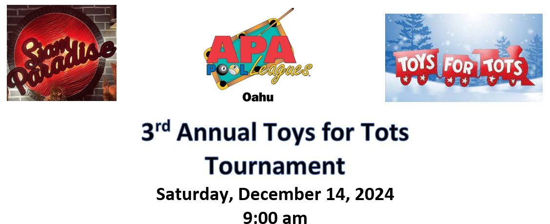 3rd Annual Toys for Tots Tournament