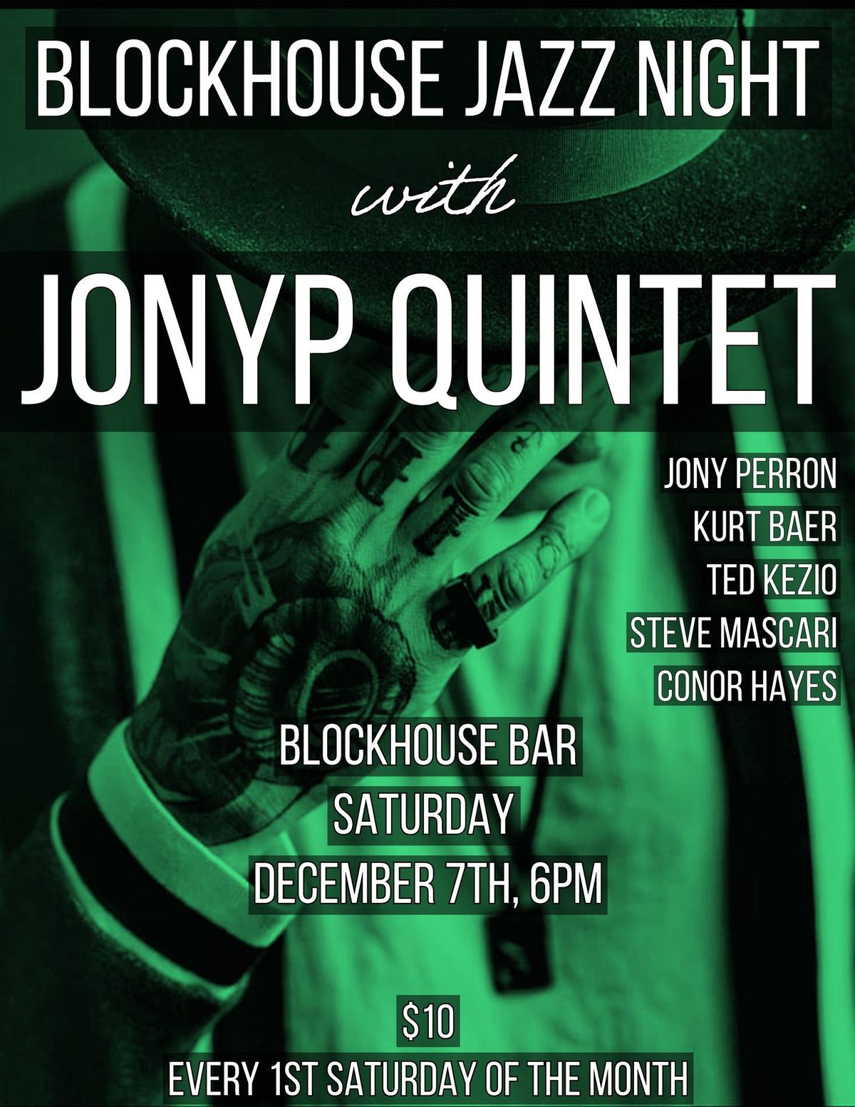 Blockhouse Jazz Night! - with JonyP quintet