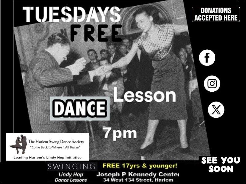 Harlem Tuesdays!  Swinging Lindy Hop Lesson