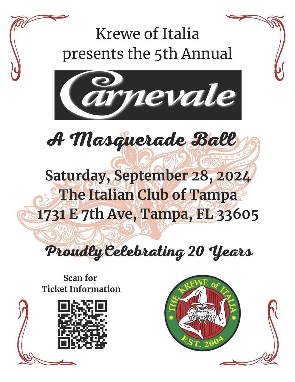 Carnevale ~ Krewe of Italia's 5th Annual Carnevale