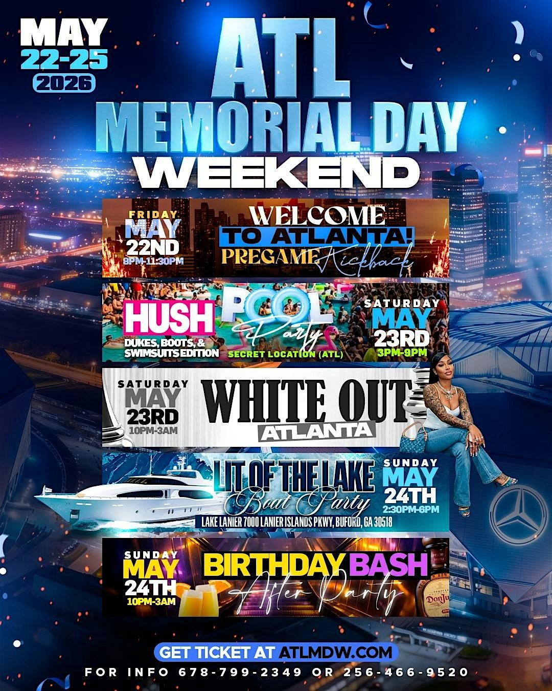 ALL ACCESS PASS (Atlanta Memorial Day Weekend)