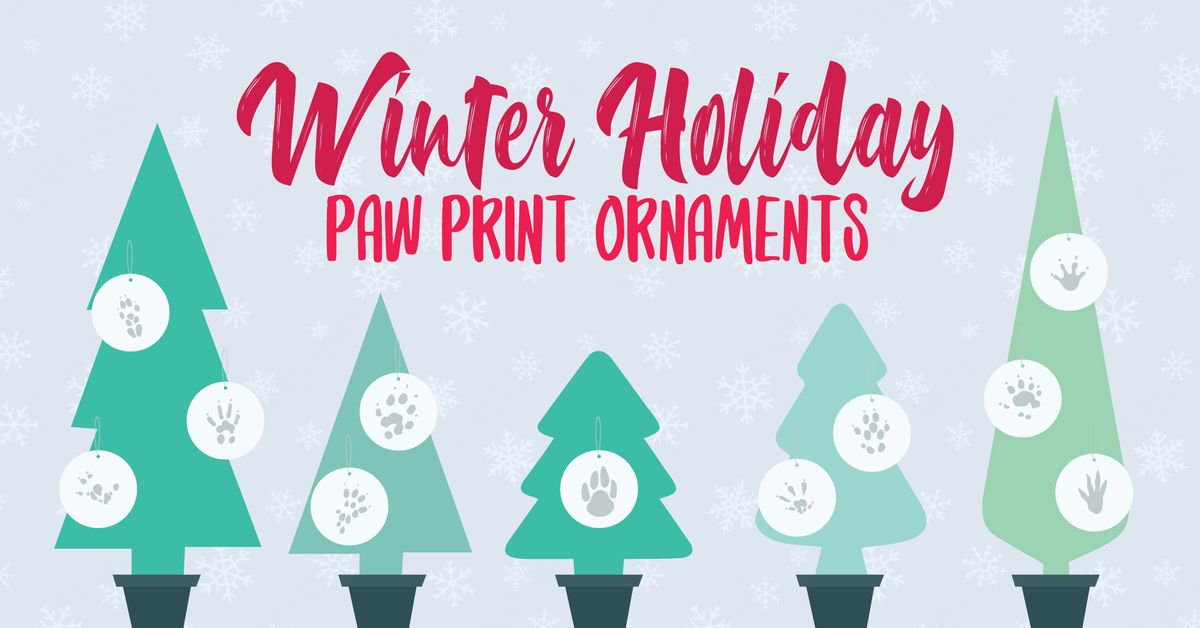 Pocket Pet Winter Holiday Paw Print Ornaments - St. Paul \/ Highland Park