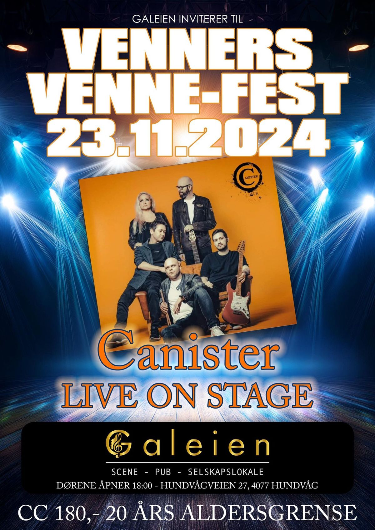 Venners vennersfest med Canister Band