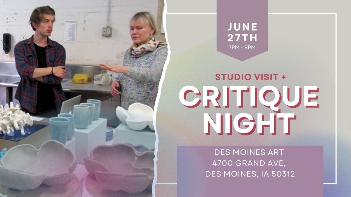 June Meeting: Studio Visit + Critique Night