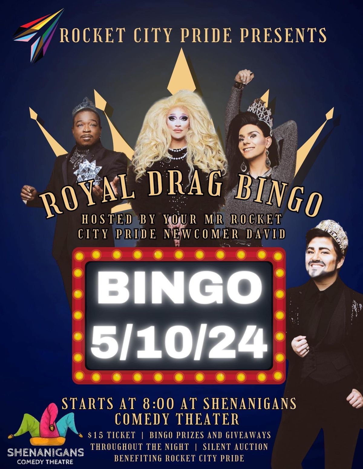Royal Drag Bingo benefiting Rocket City Pride