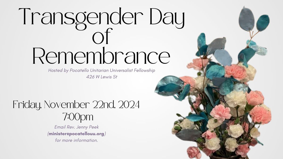 TDOR (Transgender Day of Remembrance) Memorial Service