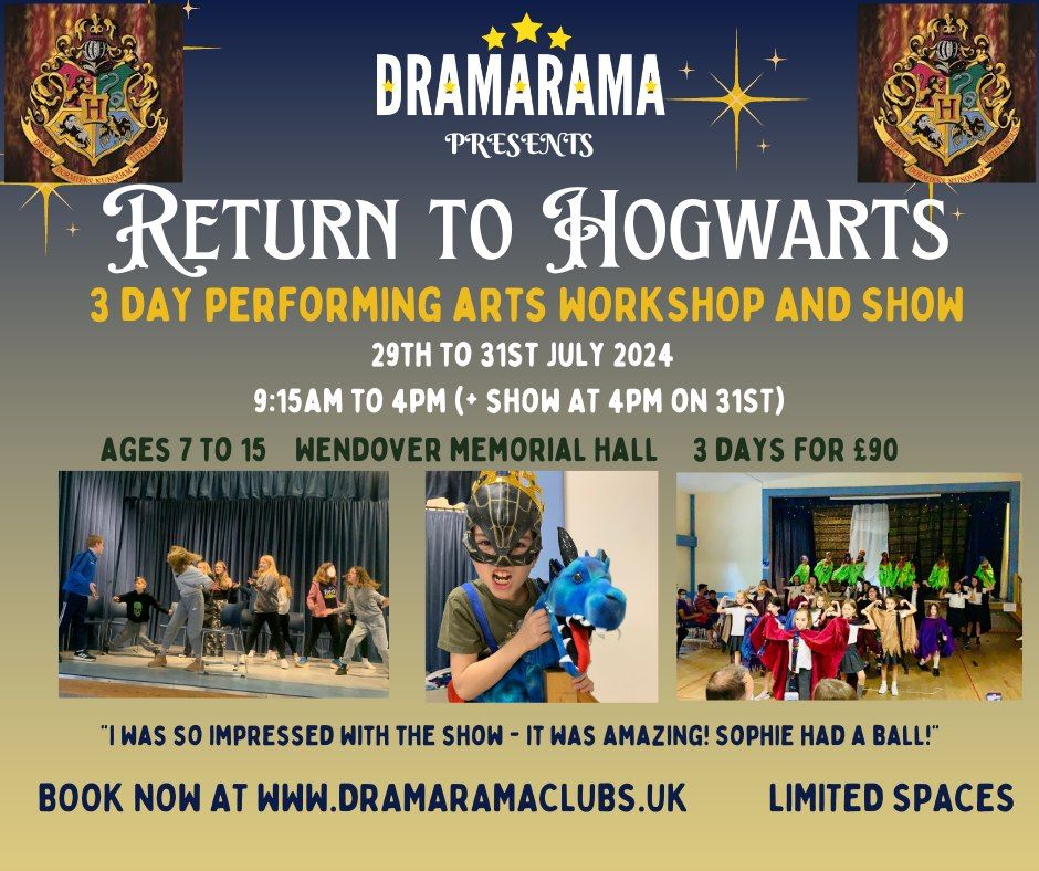 3 Day Drama Camp & Show: Return to Hogwarts