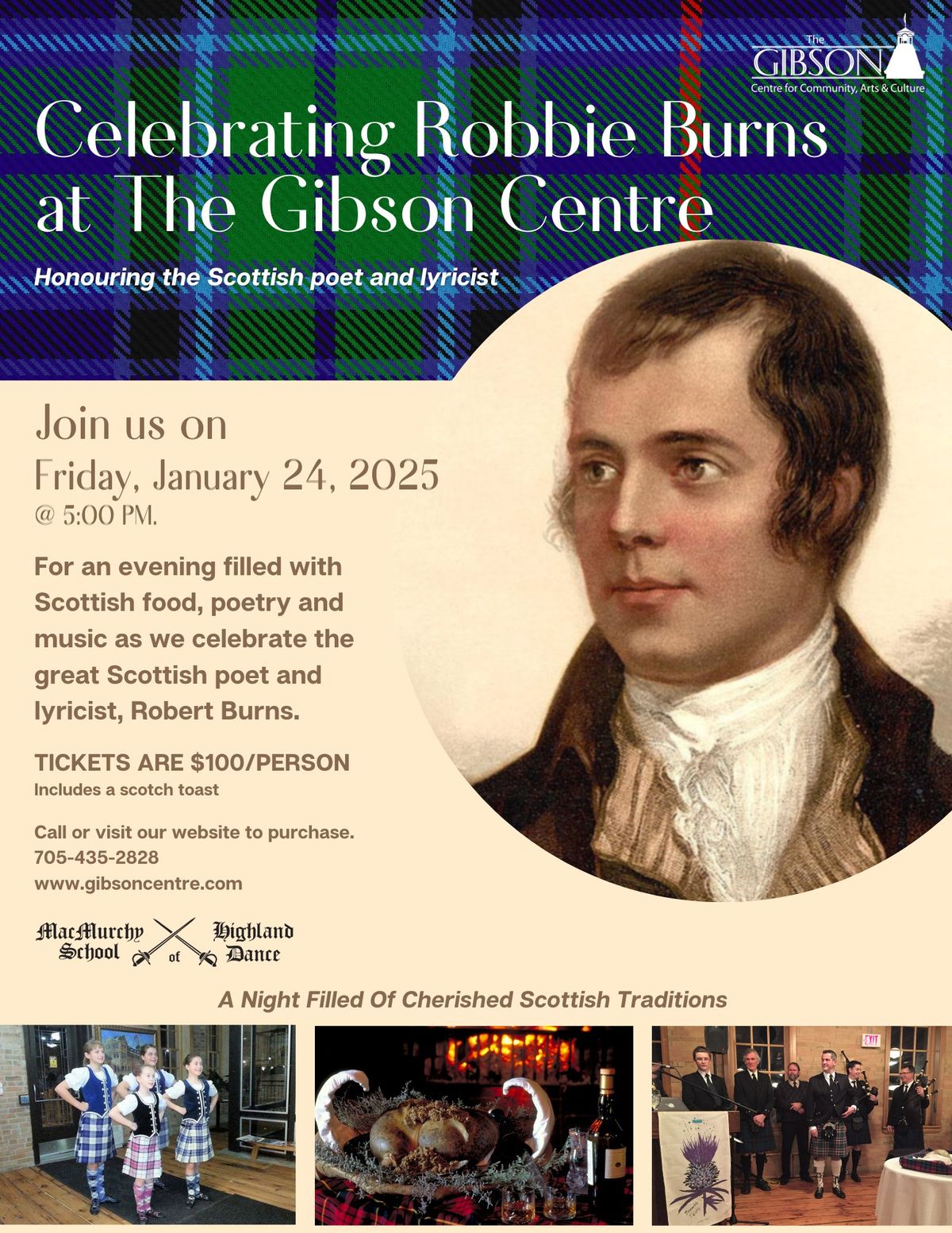 Celebrating Robbie Burns at The Gibson Centre