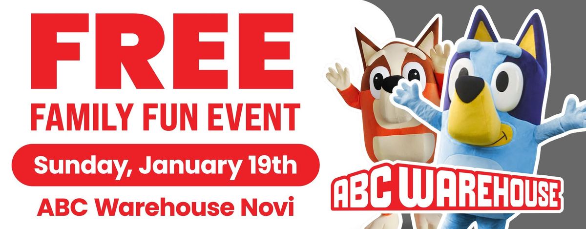 Bluey-Themed Family Fun Event at ABC Warehouse Novi