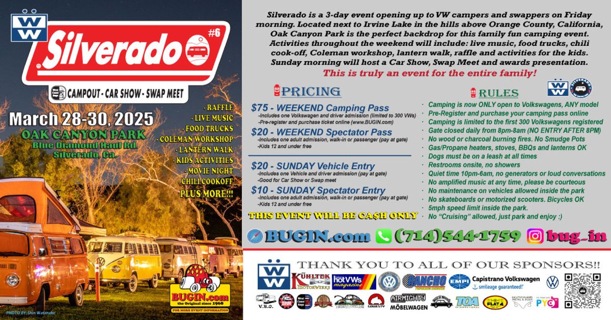 Silverado VW Campout, Car Show & Swap Meet - Presented by Wolfsburg West