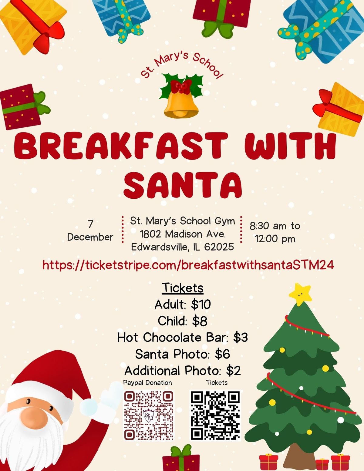 St. Mary's Breakfast with Santa 2024