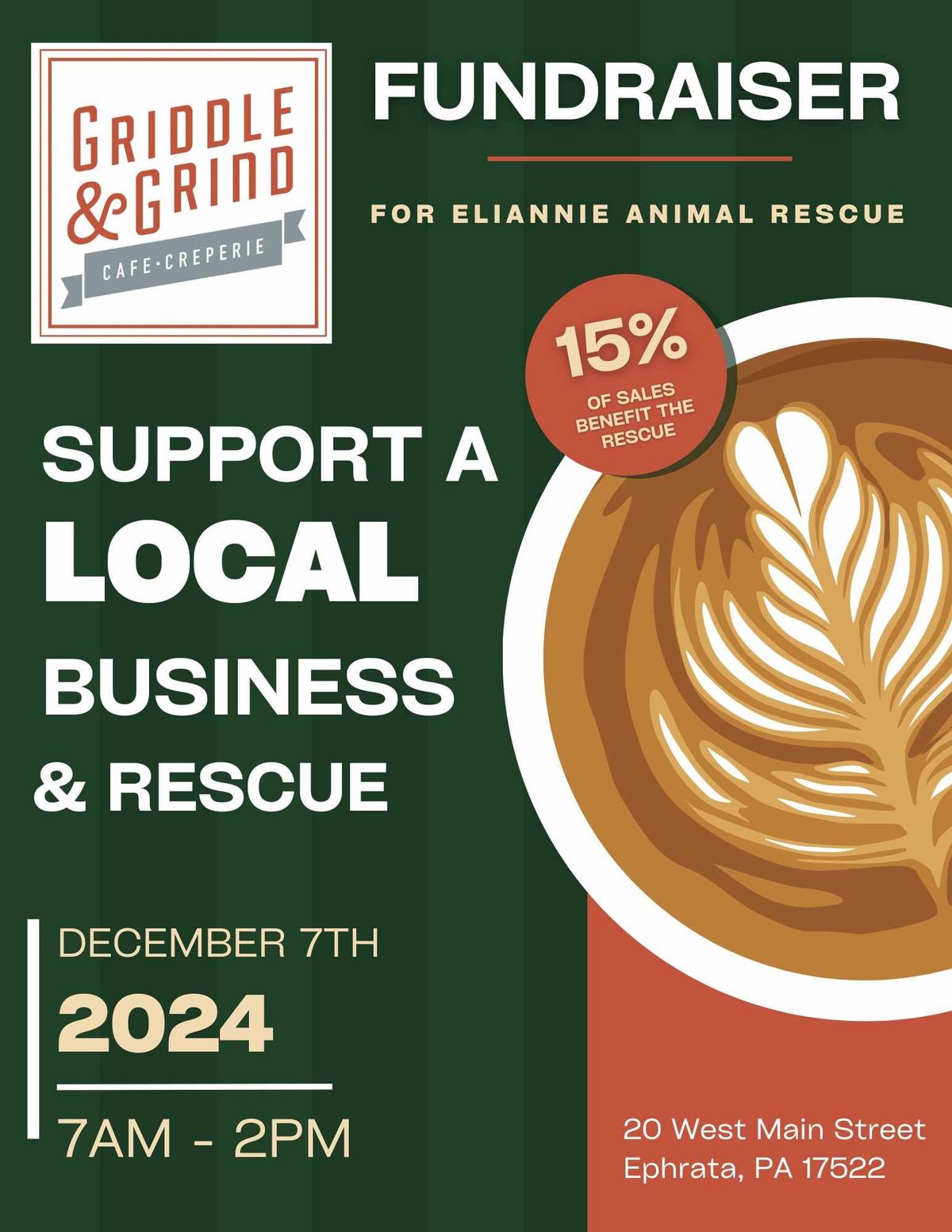 Eliannie Fundraiser Day at Griddle & Grind Cafe 