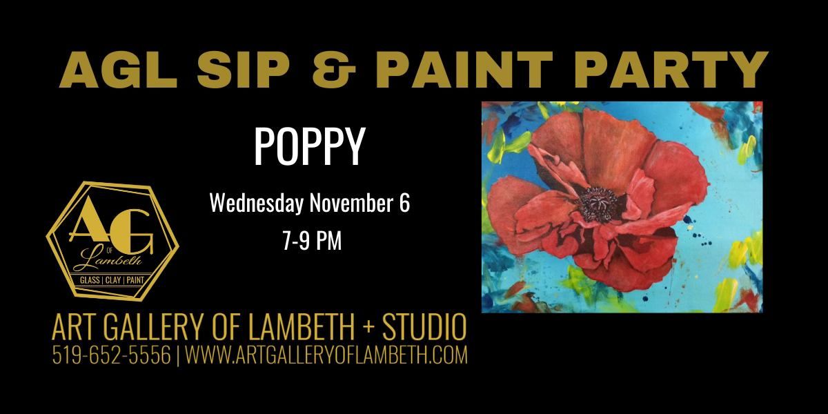 AGL Sip & Paint  -Poppy