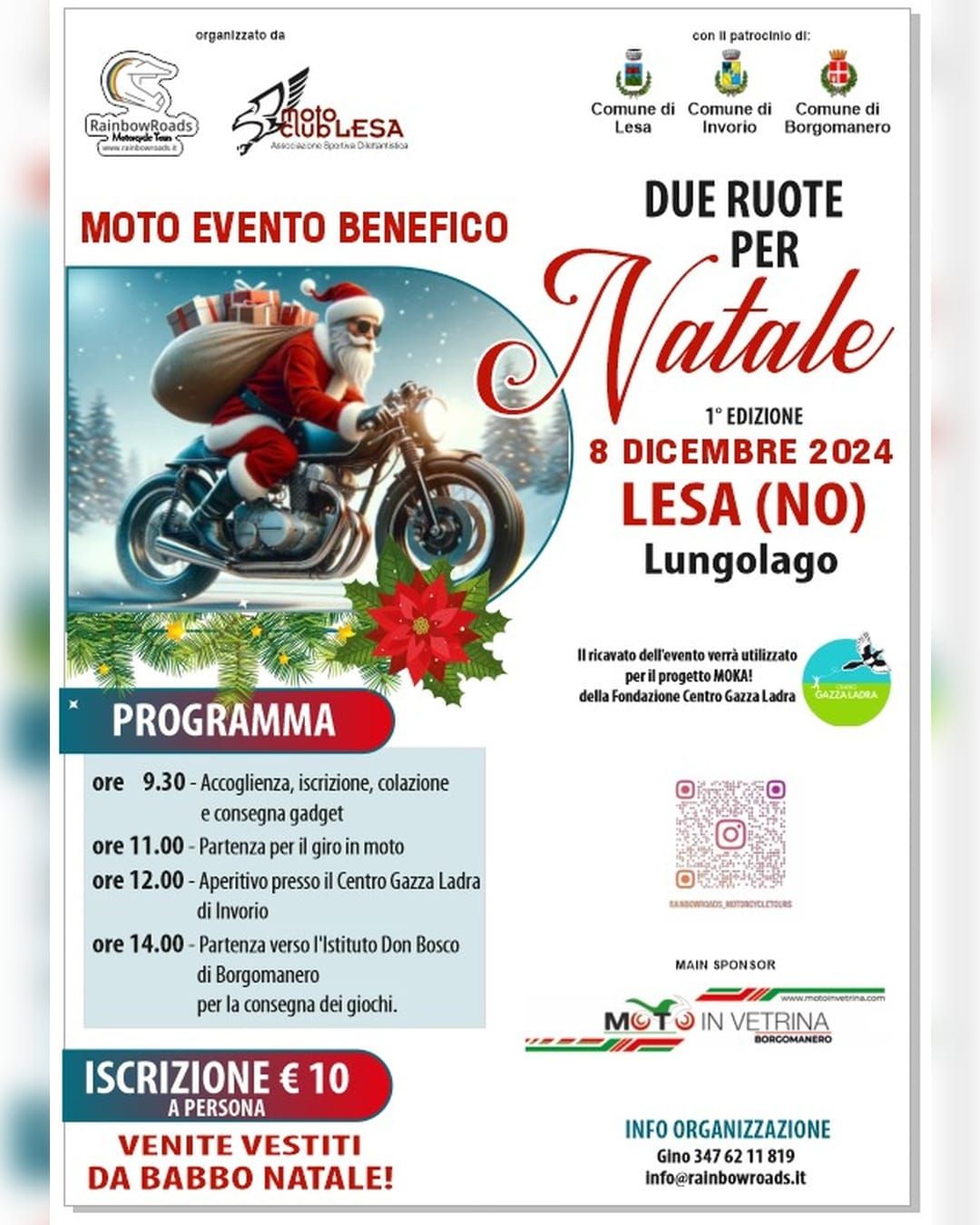 Due ruote per Natale , moto evento benefico 