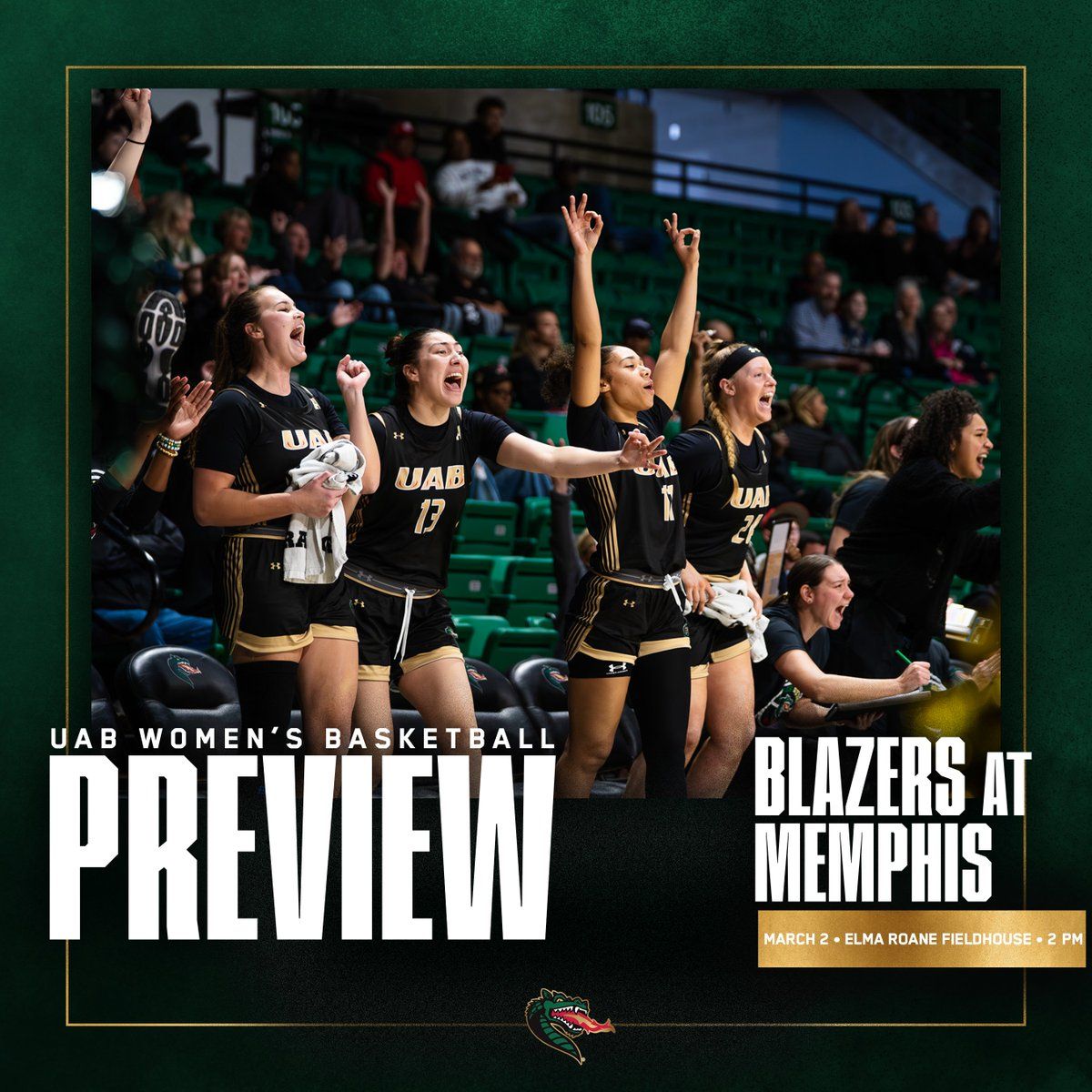 Memphis Tigers at UAB Blazers Womens Basketball