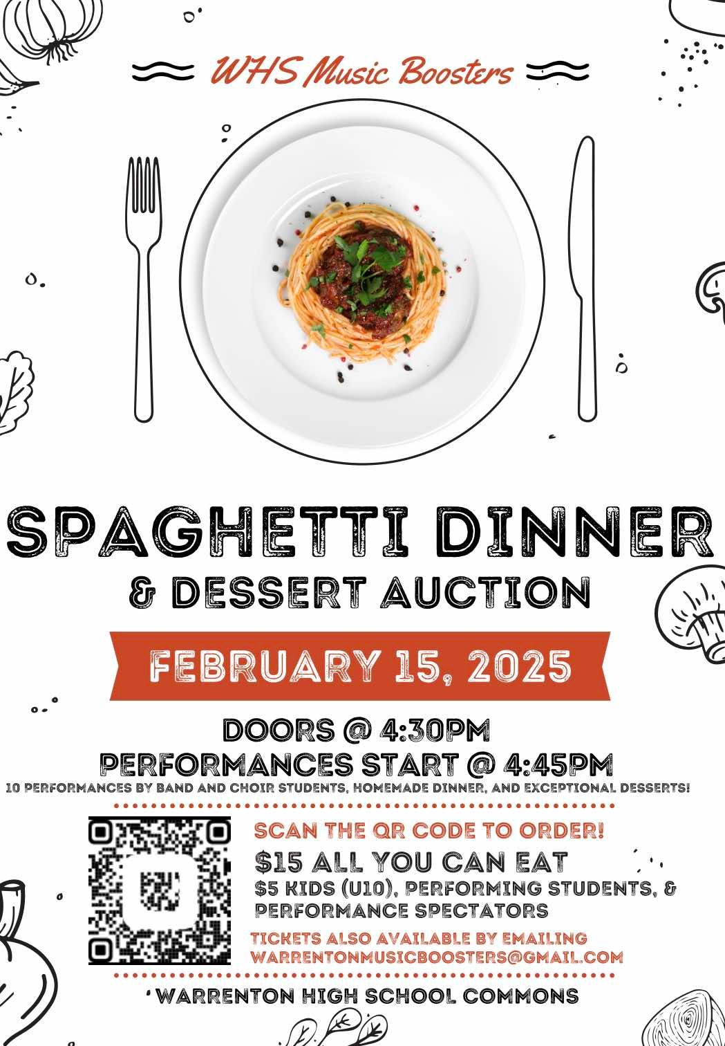 Spaghetti Dinner and Dessert Auction