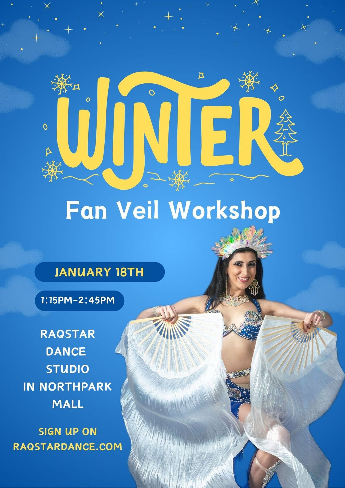 Winter Fan Veil Belly Dance Workshop