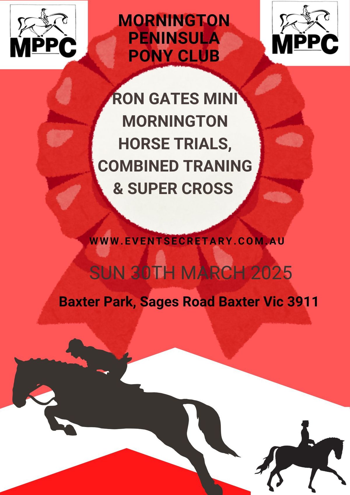 RON GATES MINI MORNINGTON HORSE TRIALS, COMBINED TRANING & SUPER CROSS