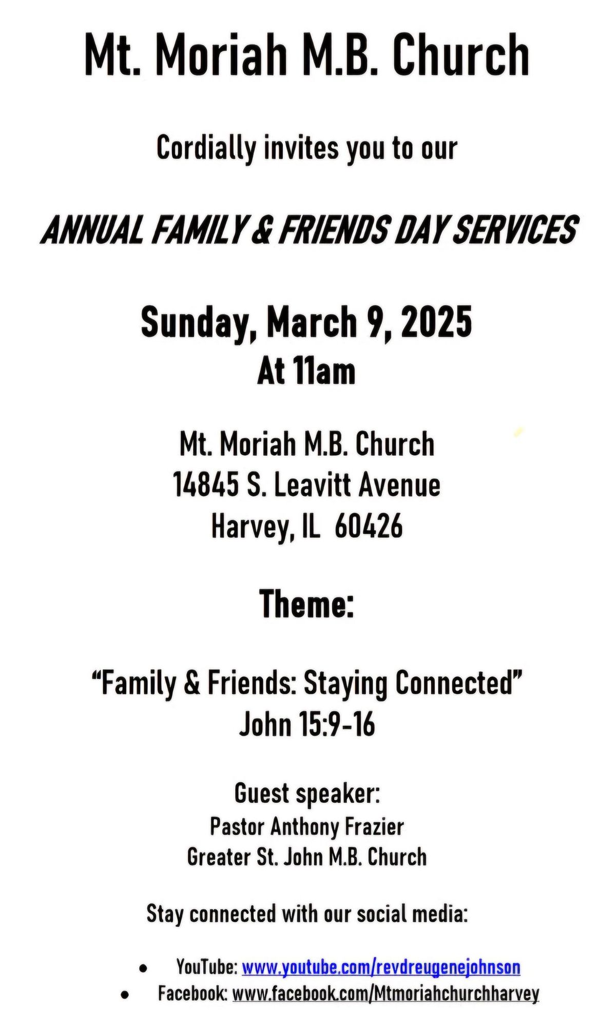 Family & Friends Day