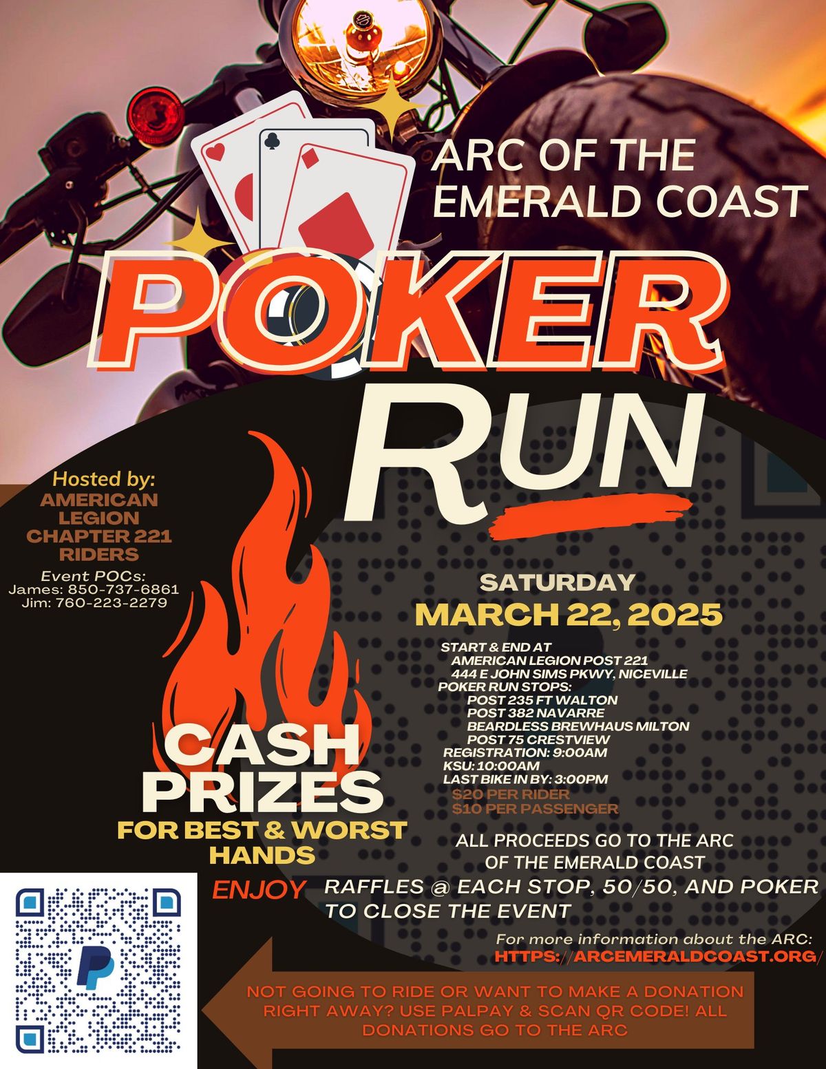 Arc poker run-