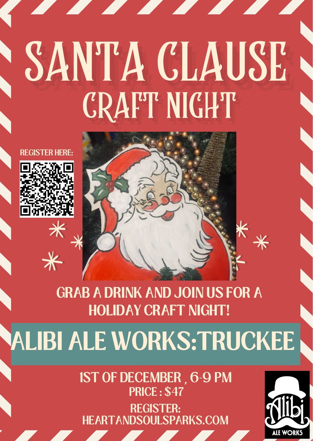 Santa Clause Craft Night at Alibi Ale Works