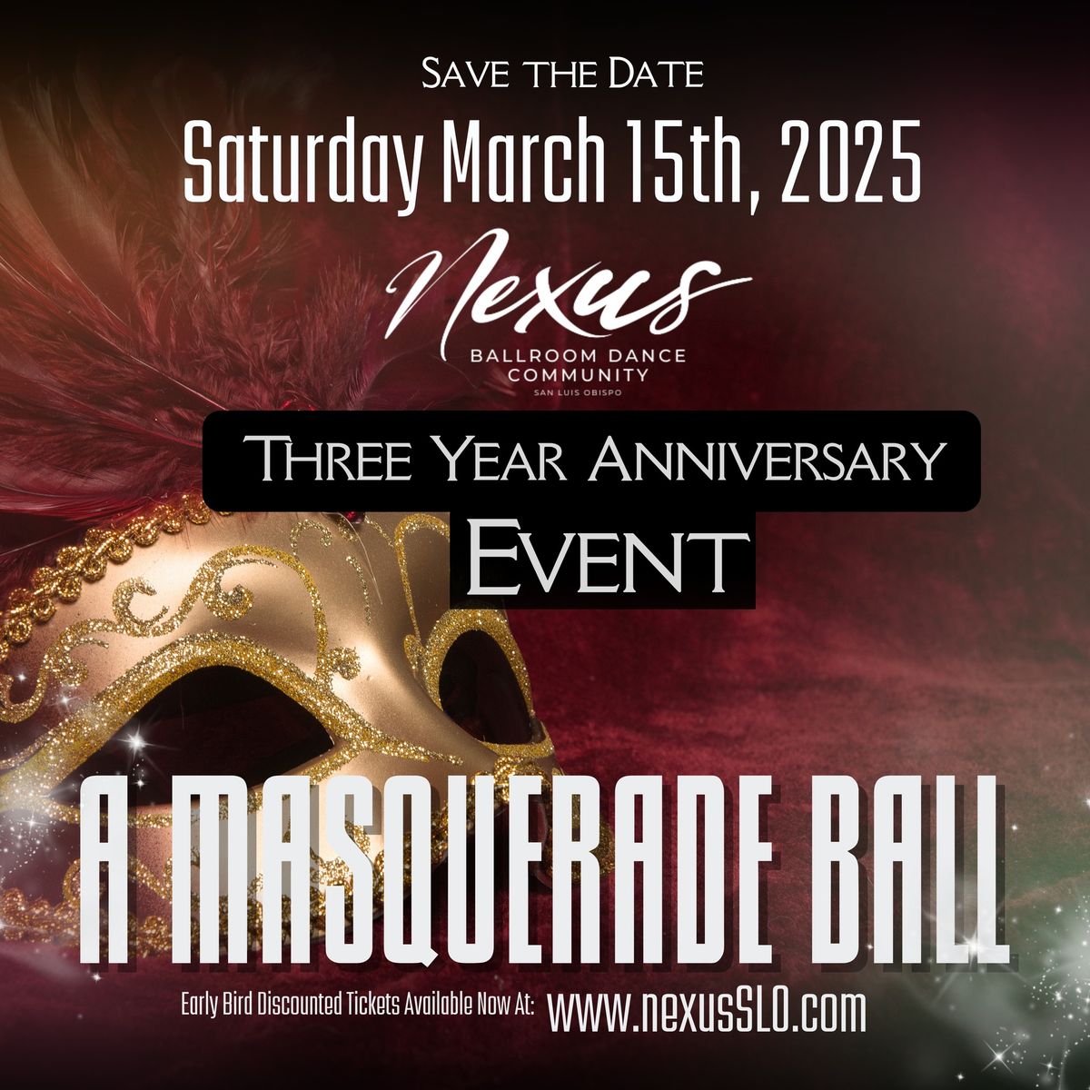 Nexus SLO\u2019s 3-Year Anniversary Masquerade Ball