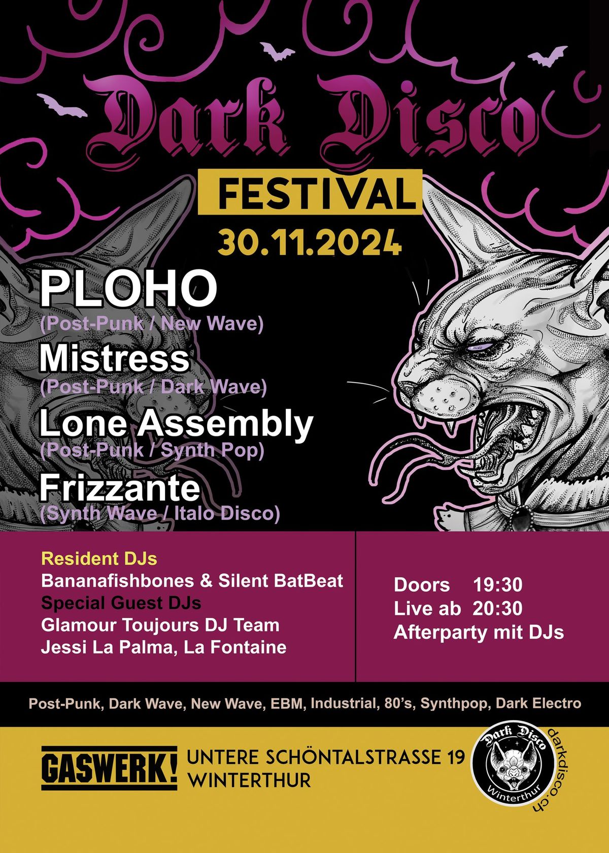 Dark Disco Festival Vol. IV: PLOHO + Mistress + Lone Assembly + Frizzante