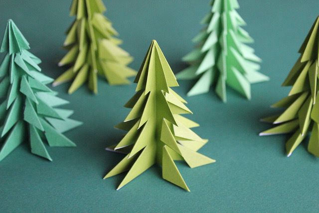 Christmas Crafts: Origami trees