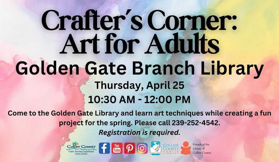 Crafter's Corner: Art for Adults at Golden Gate Branch Library