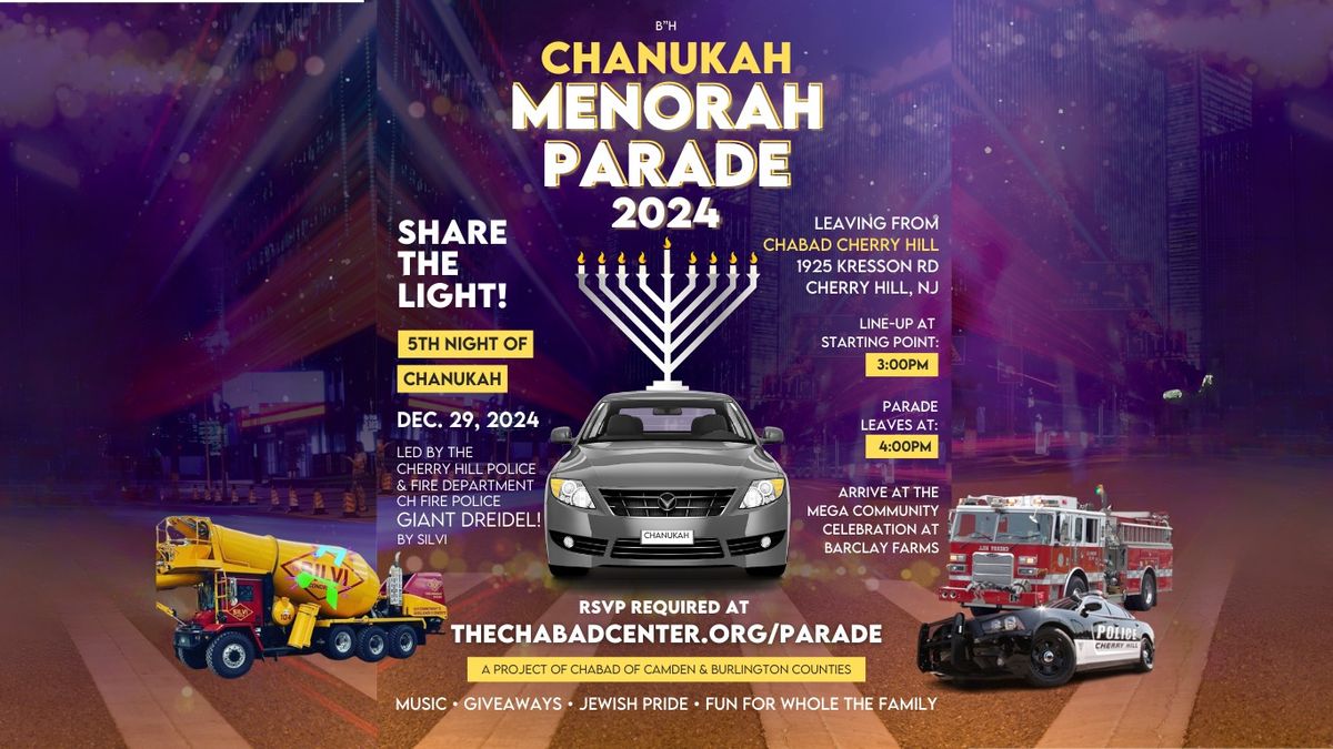 Chanukah Car-Menorah Parade 2024