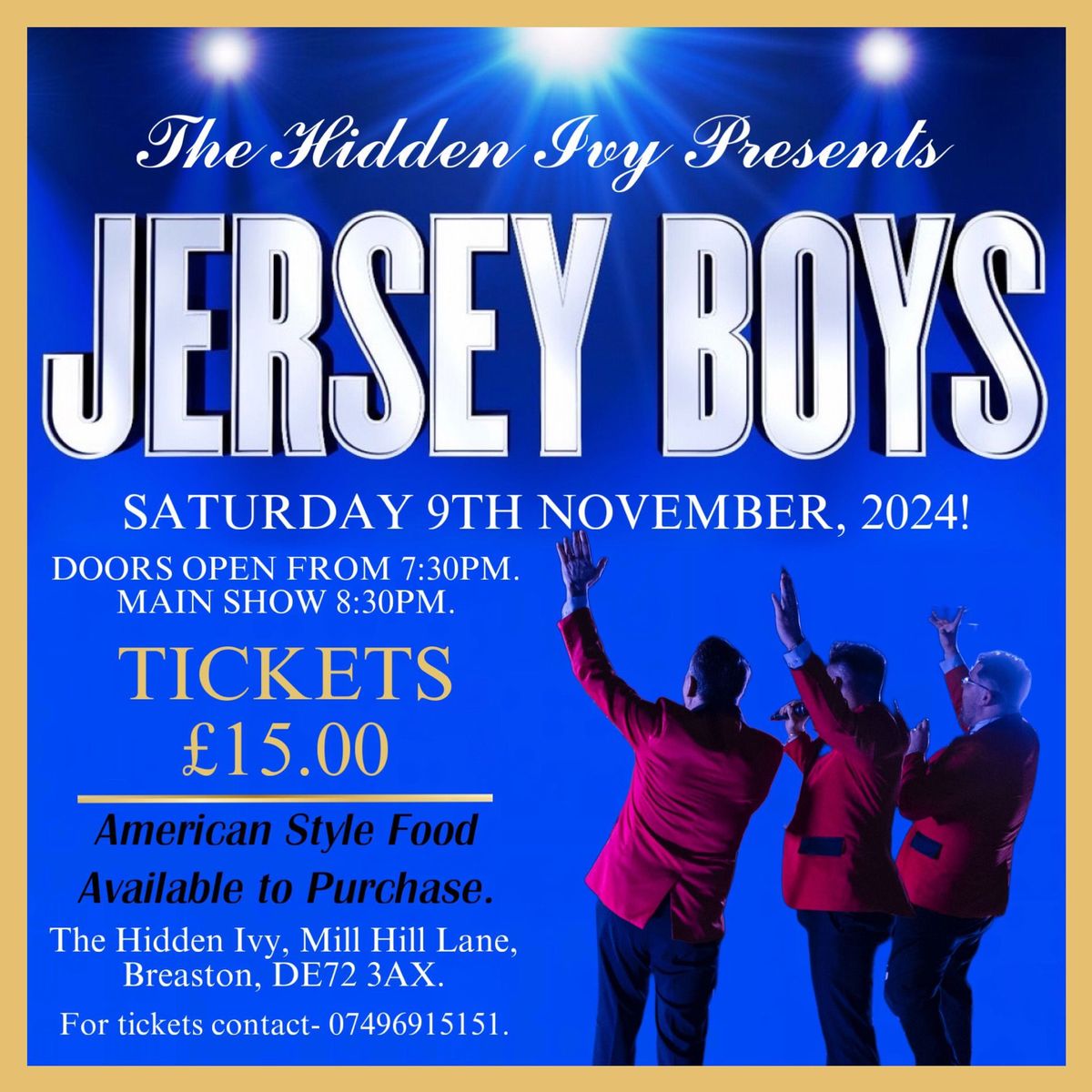 JERSEY BOYS TRIBUTE EVENING! \ud83c\uddfa\ud83c\uddf8\ud83c\udfa4\ud83c\udfb6