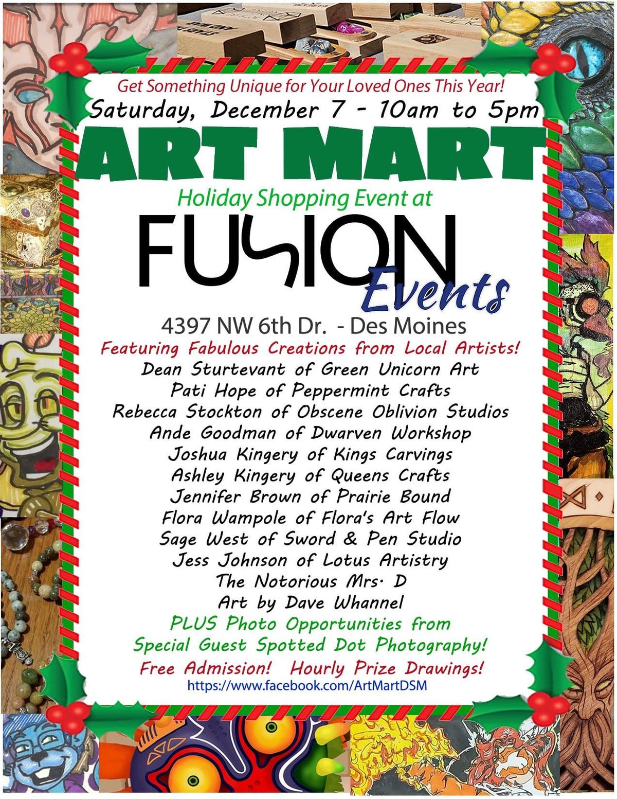 Art Mart DSM  Holiday Shopping at Fusion Event Center