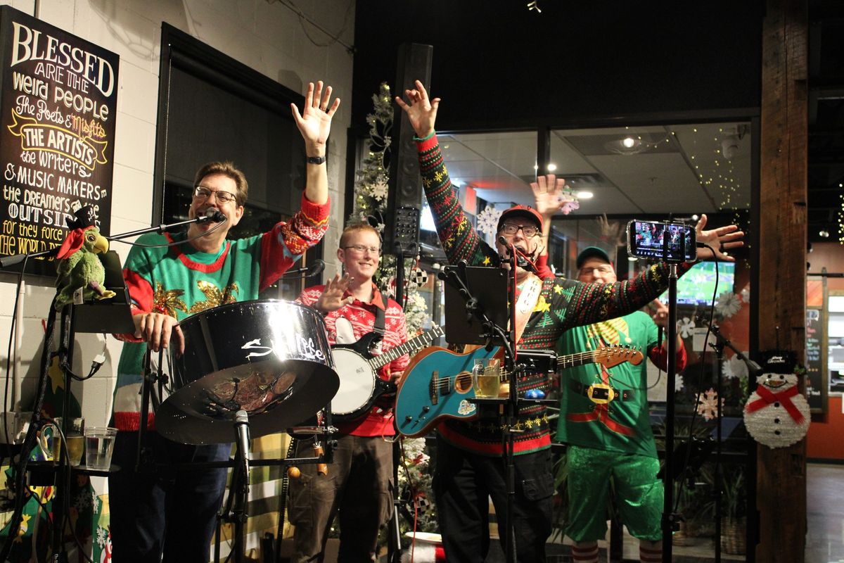 Two Dudes in Flip Flops Ugly Sweater Christmas Party