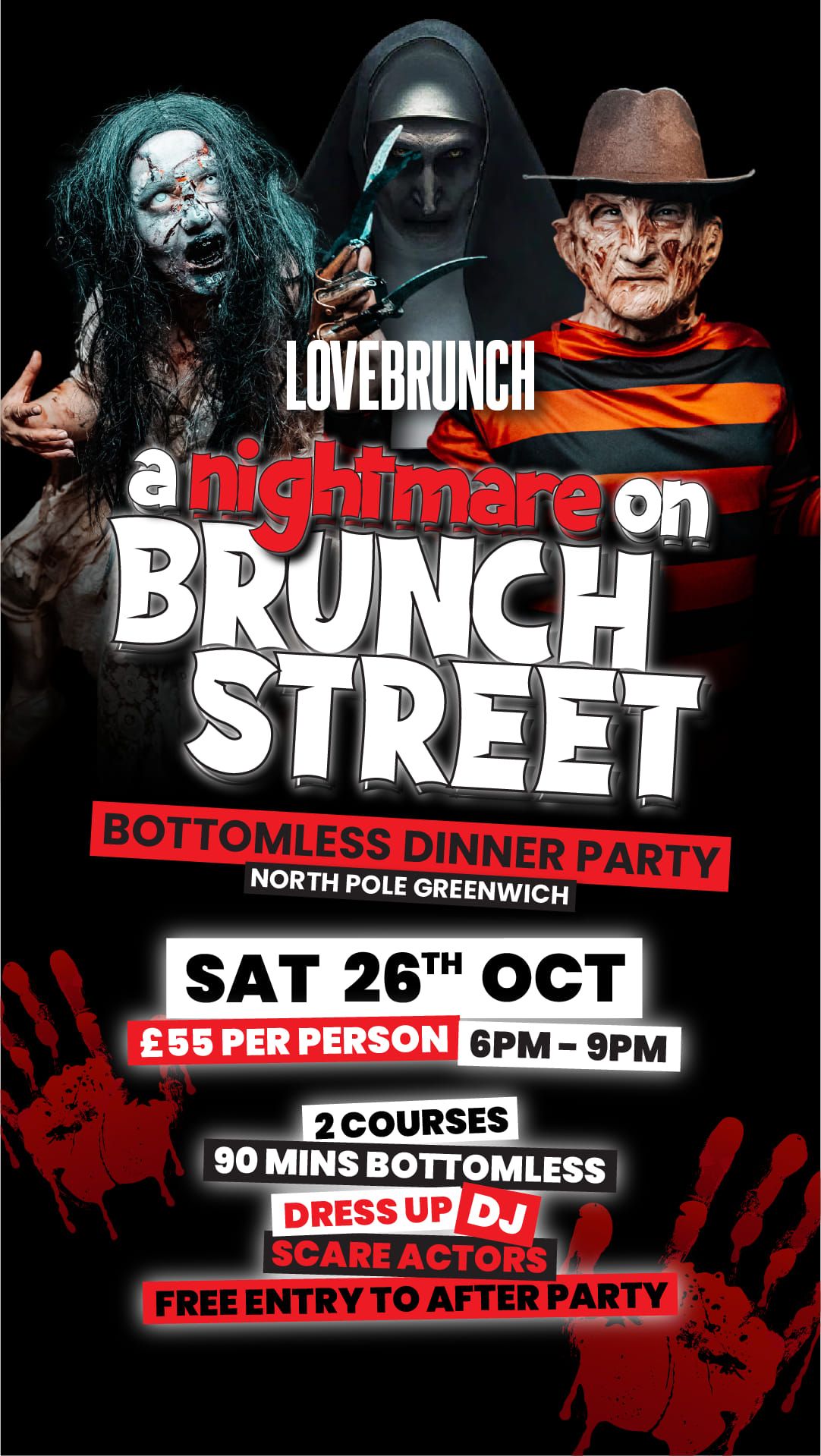 \ud83c\udf83LOVEBRUNCH HALLOWEEN WEEKEND\ud83c\udf83 (A NIGHTMARE ON BRUNCH STREET)