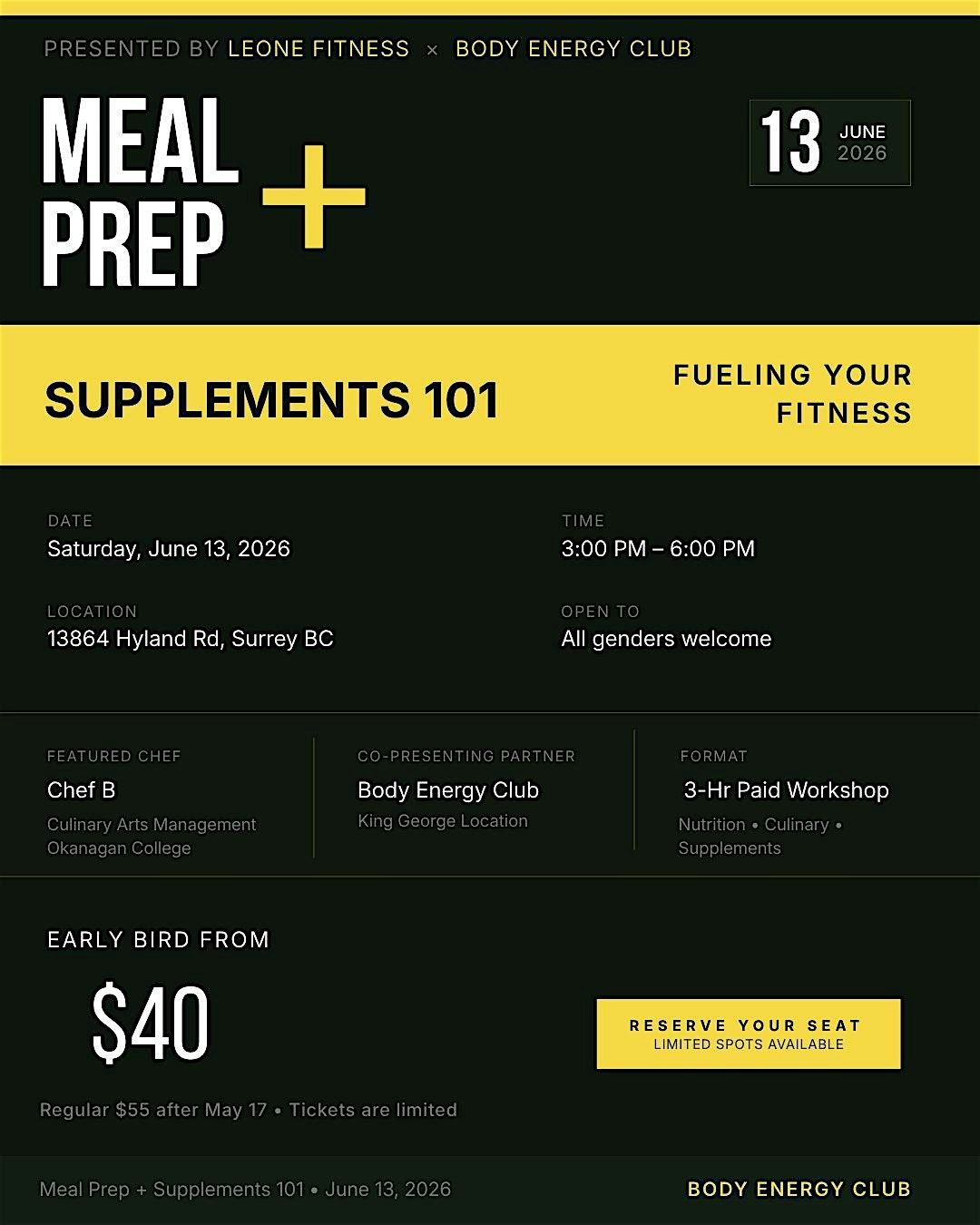 Meal Prep + Supplement 101 - Fueling Your Fitness