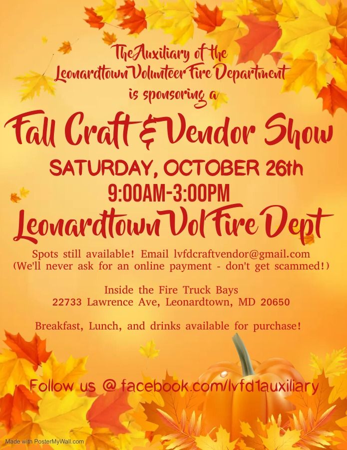 ALVFD Fall Craft & Vendor Show