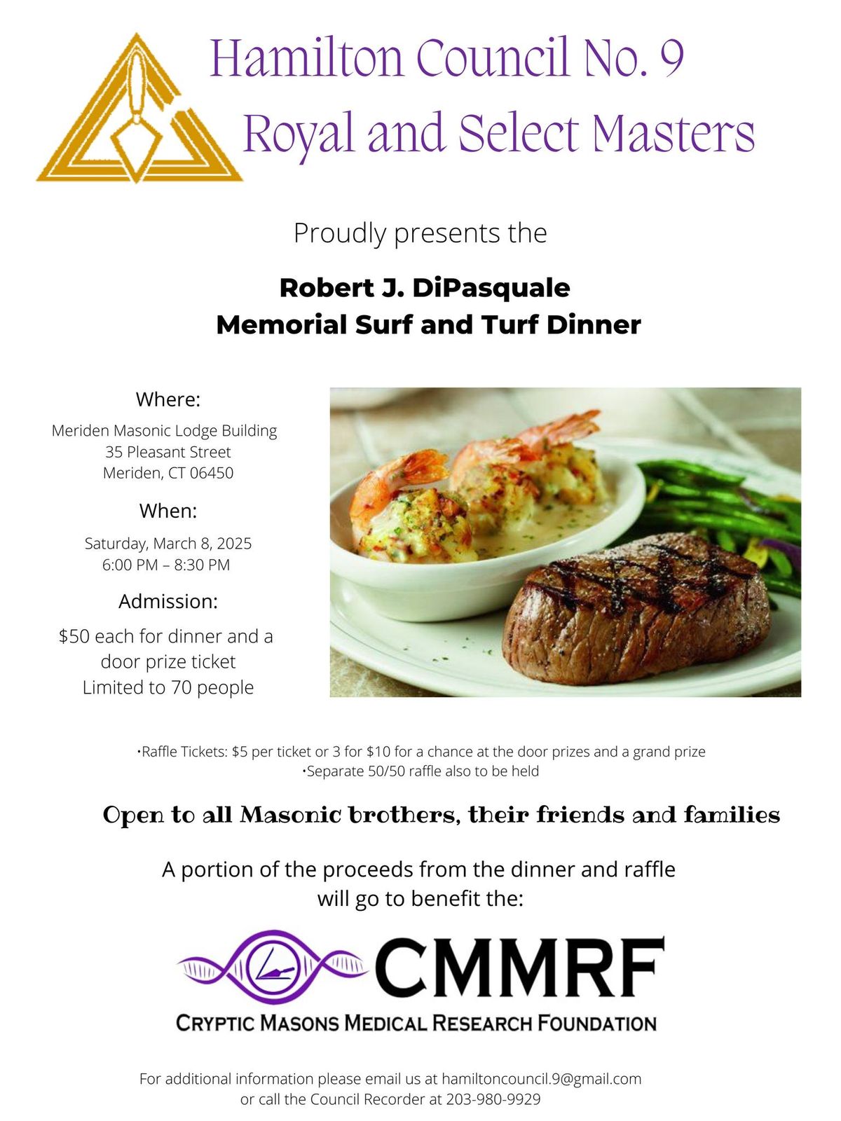 The Robert J. DiPasquale Memorial Surf and Turf Dinner - 2025