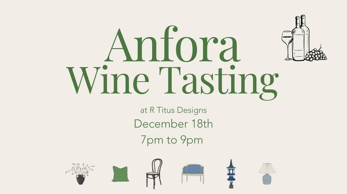 Wine Tasting hosted by Anfora Wine Merchants